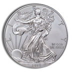 2015-W Burnished Silver Eagle with Box & COA