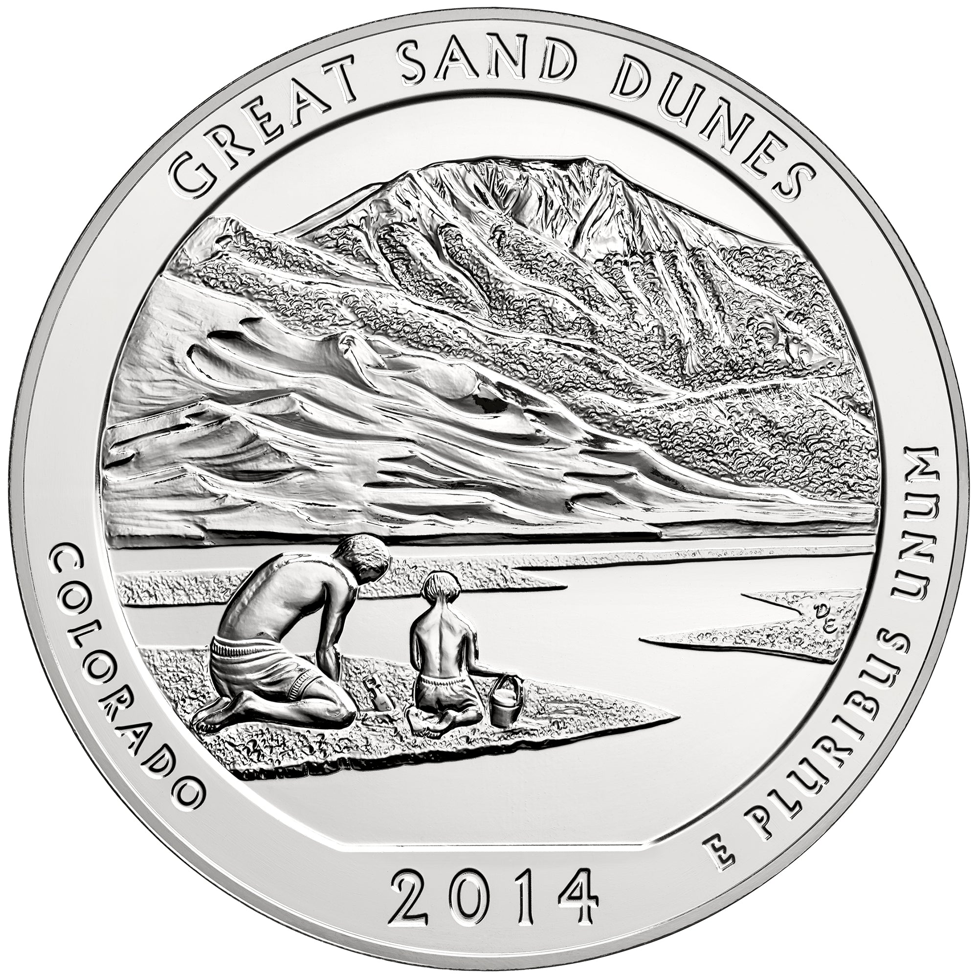 2014 5 oz ATB Great Sand Dunes Silver Coin - BU