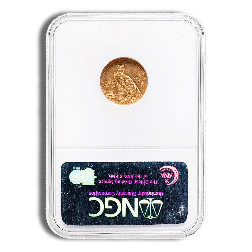 $2.5 Gold Indian Quarter Eagle - NGC MS62