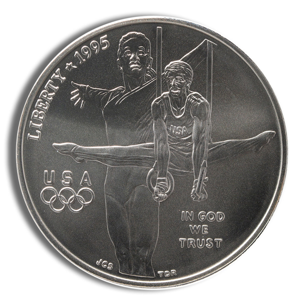 1995-D $1 Gymnast Silver Commem - BU