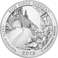 2015 5 oz ATB Blue Ridge Parkway Silver Coin - BU