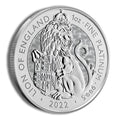 2022 1 oz Great Britain Tudor Beast Platinum Coin - Lion of England
