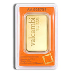 100 gram Gold Bar - Valcambi (Carded)