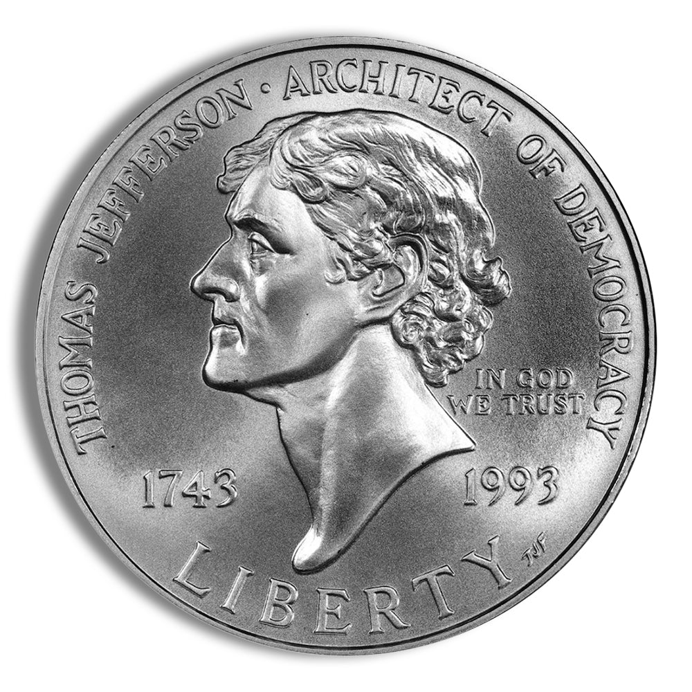 1993-P $1 Jefferson Silver Commem - BU