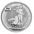 1 oz Great Britain Silver Britannia.999 (Year Varies)