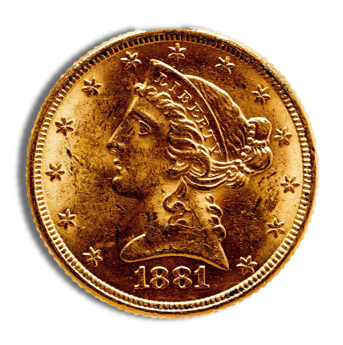 $5 Gold Liberty Half Eagle - BU