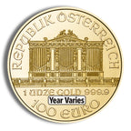 1 oz Austrian Philharmonic Gold Coin (Year Varies)