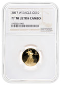 2017-W 1/4 oz Proof Gold Eagle $10 NGC PF70