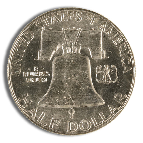 $1 FV 90% Silver Franklin Half Dollars - AU