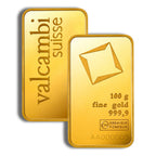 100 gram Gold Bar - Valcambi (Carded)