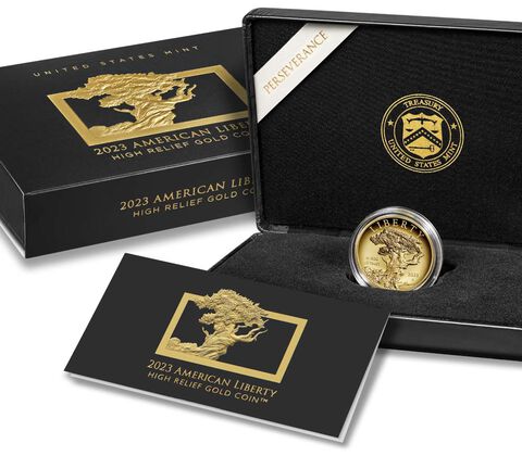 2023-W American Liberty High Relief Gold Coin (w/Box & COA)
