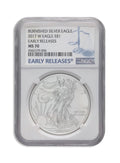 2017-W Burnished Silver Eagle NGC MS70 ER