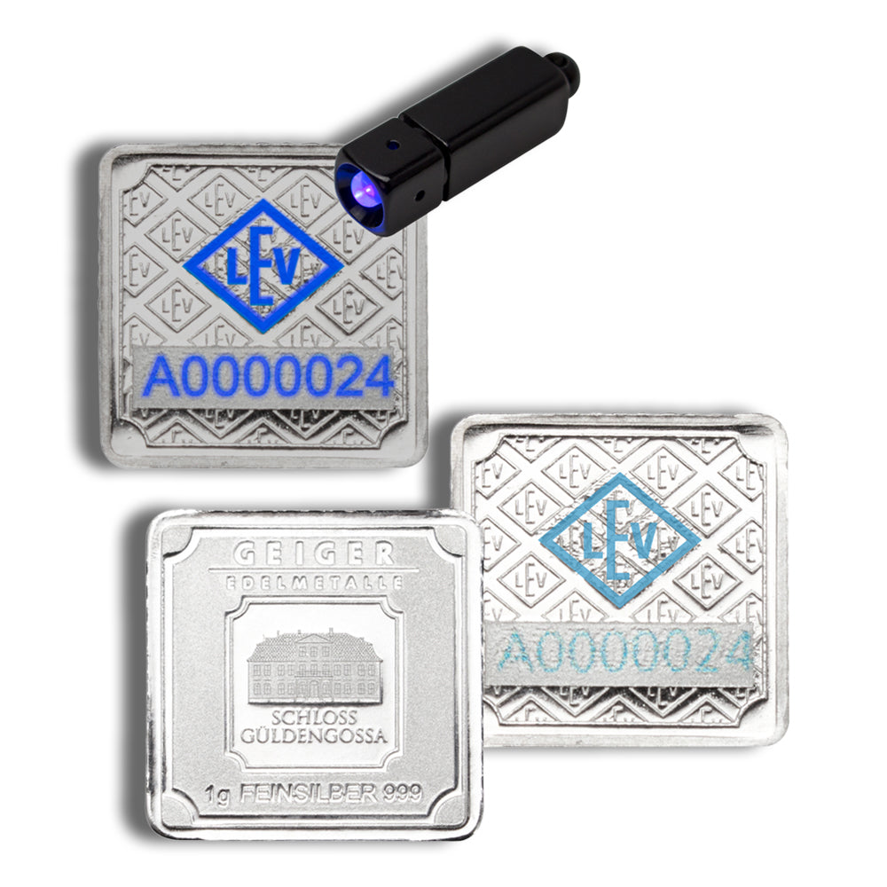 30 x 1 gram Silver Geiger Bar Box