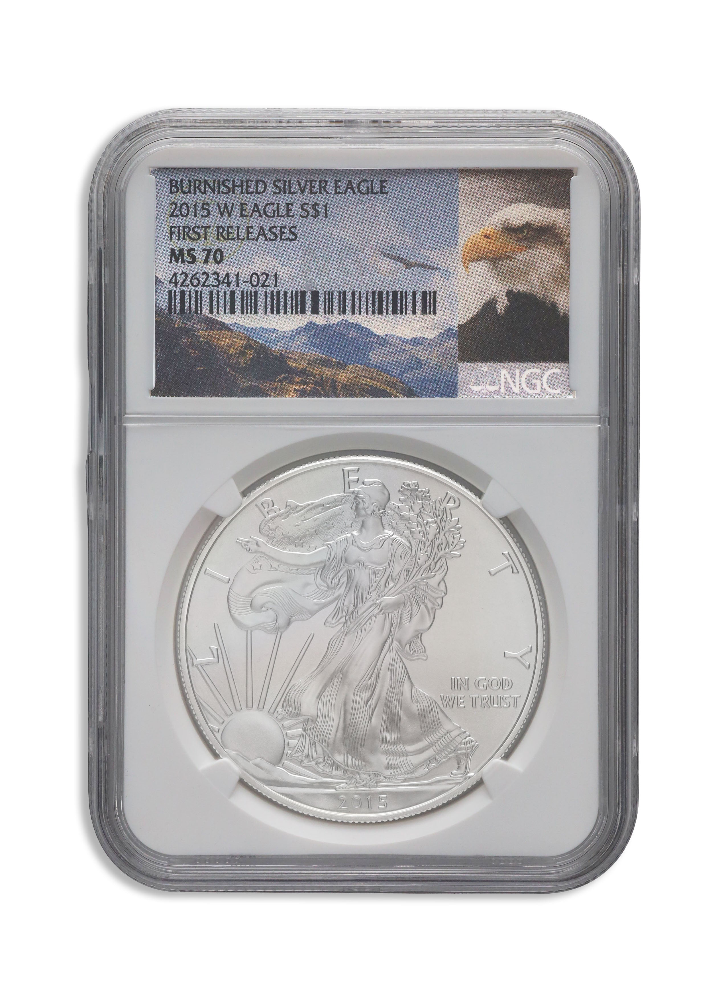 2015-W Burnished Silver Eagle NGC MS70 ER
