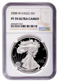 2008-W Proof Silver Eagle NGC PF70
