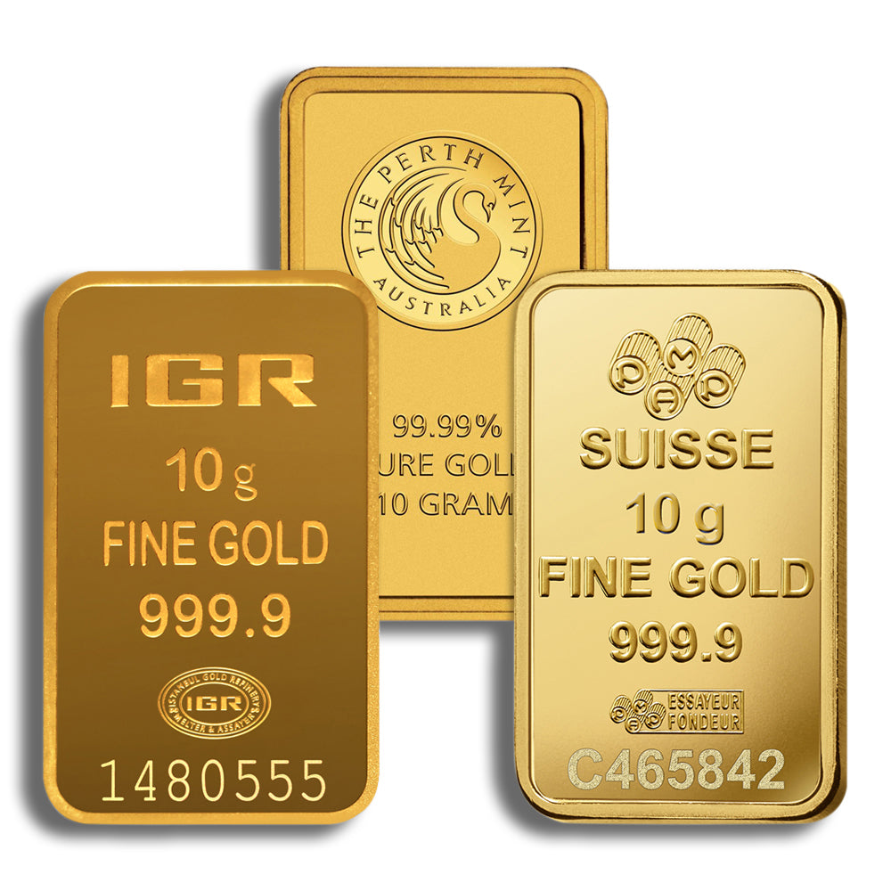 10 gram Gold Bar - Brand Varies (No Card)