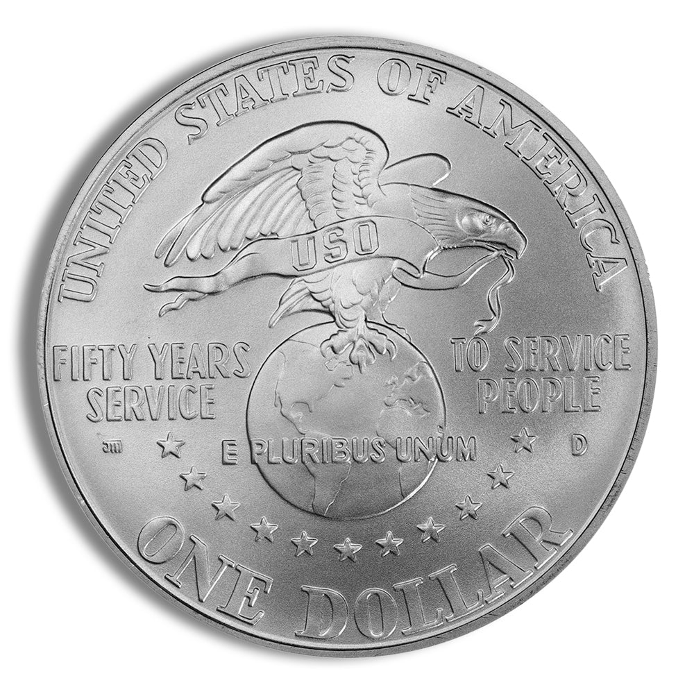 1991-D $1 USO Silver Commem - BU