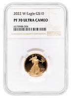 2022-W 1/4 oz Proof Gold Eagle $10 NGC PF70