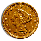 $2.5 Gold Liberty Quarter Eagle - Cleaned/Low Grade