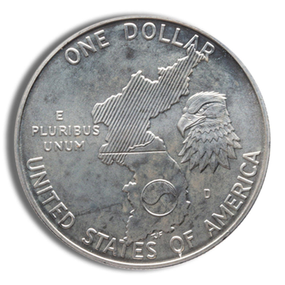 1991-D $1 Korean War Silver Commem - BU