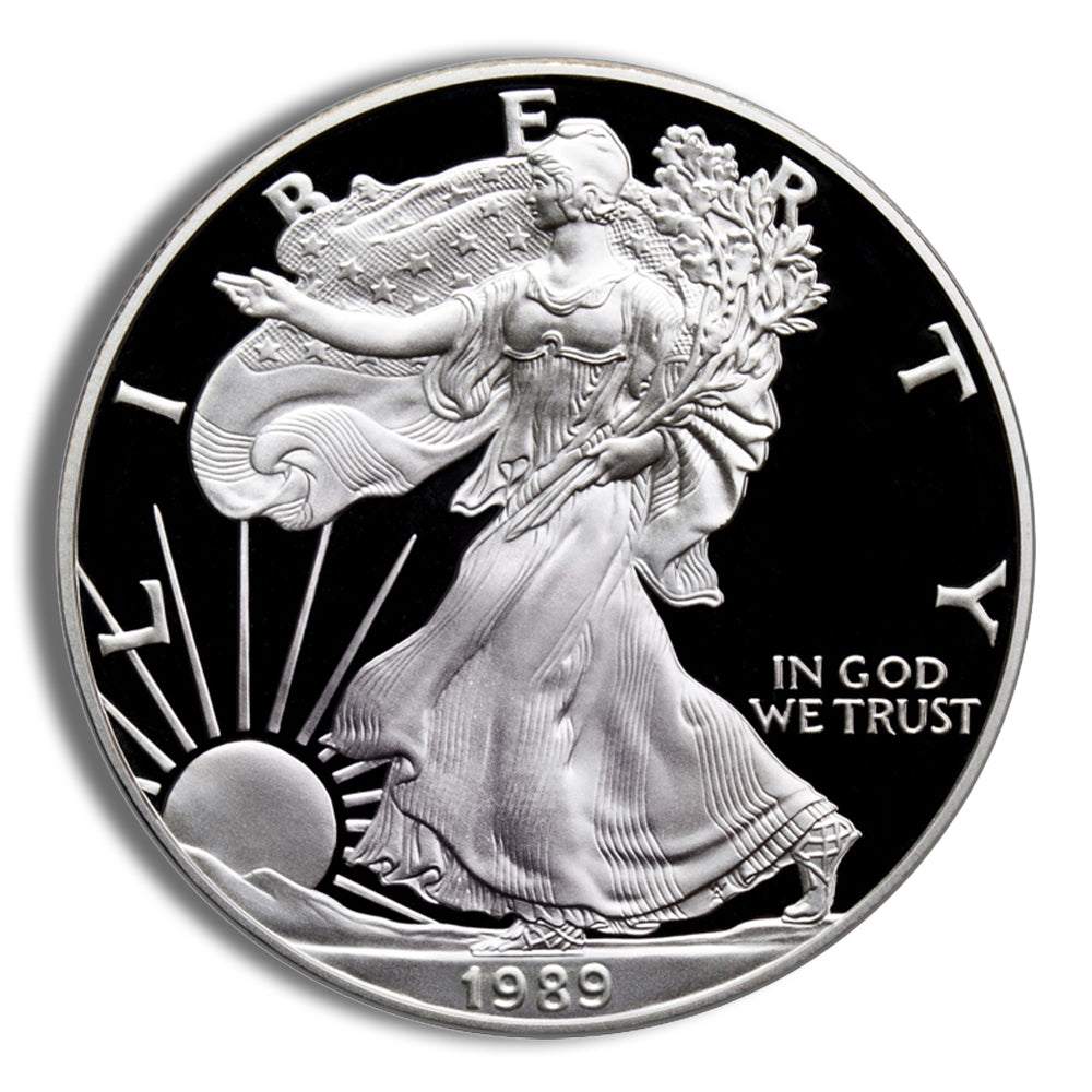 1989-S Proof Silver Eagle with Box & COA