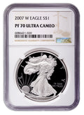 2007-W Proof Silver Eagle NGC PF70