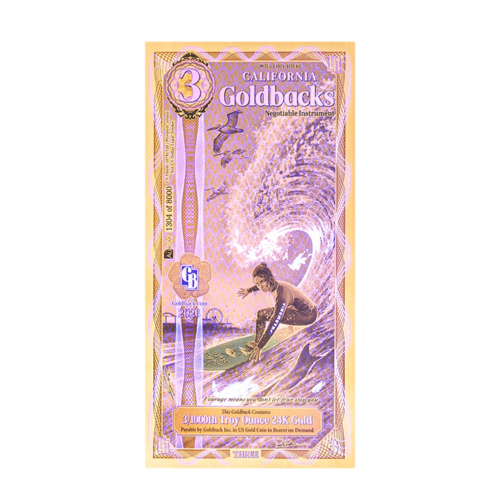 California 3 Goldback - Limited Early Release (70 Grade)