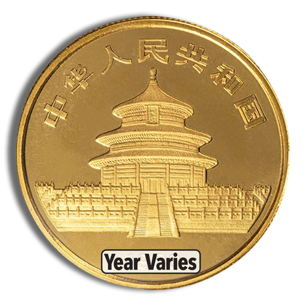1/2 oz China Gold Panda - BU - Sealed (Year Varies)