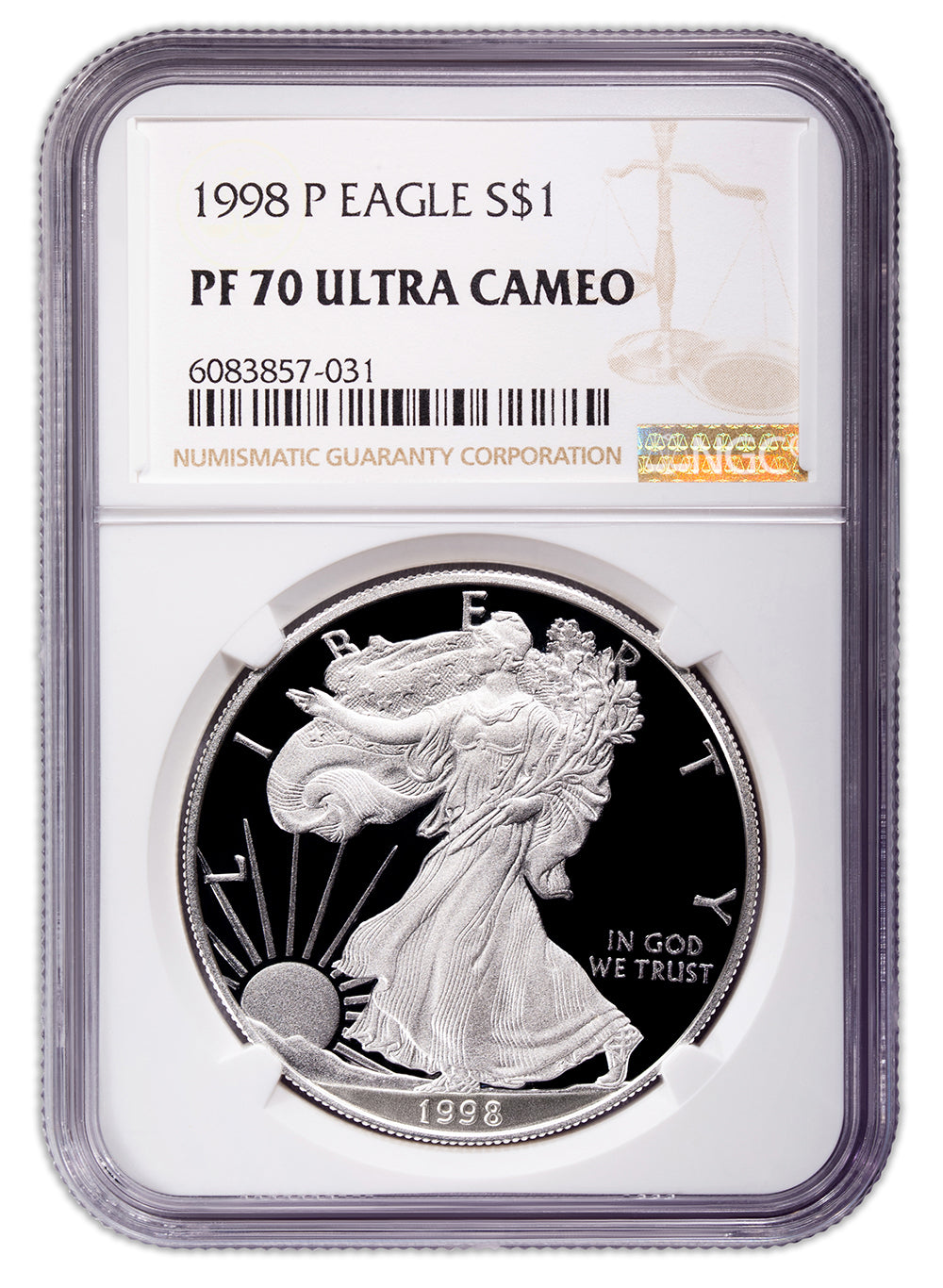 1998-P Proof Silver Eagle NGC PF70