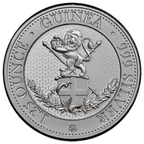 1.25 oz St. Helena Standing Lion Guinea Silver Coin (Year Varies)