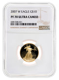 2007-W 1/4 oz Proof Gold Eagle $10 NGC PF70