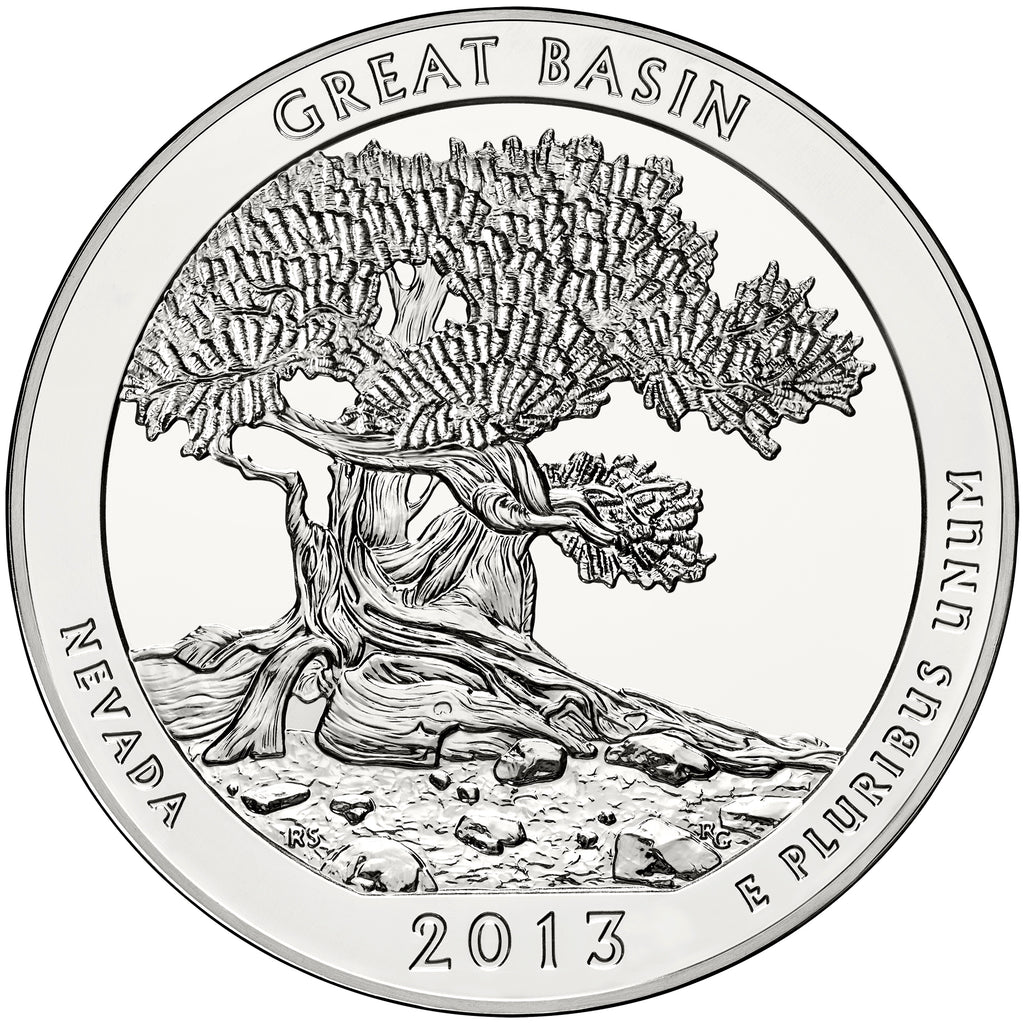 2013 5 oz ATB Great Basin Silver Coin - BU