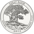 2013 5 oz ATB Great Basin Silver Coin - BU