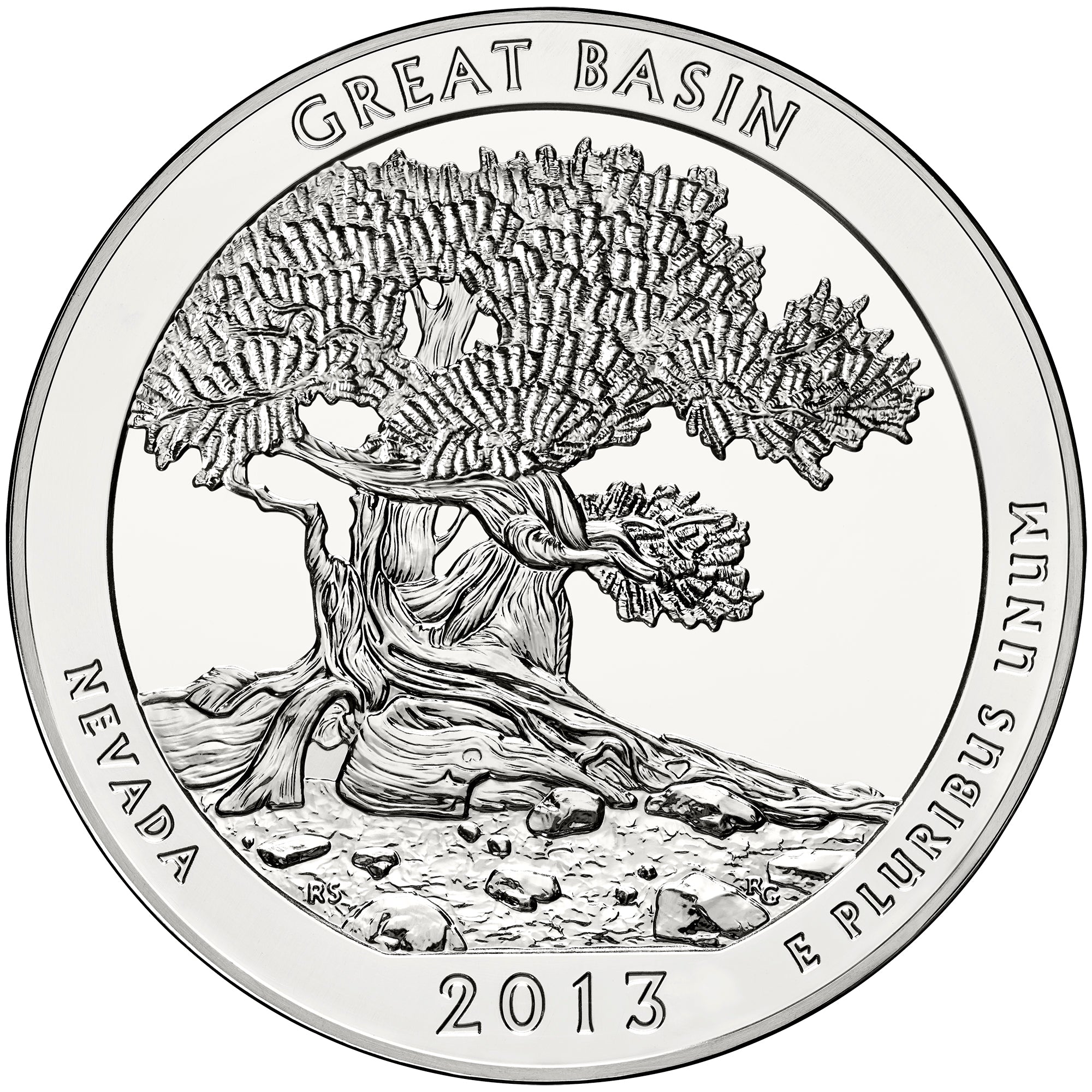 2013 5 oz ATB Great Basin Silver Coin - BU