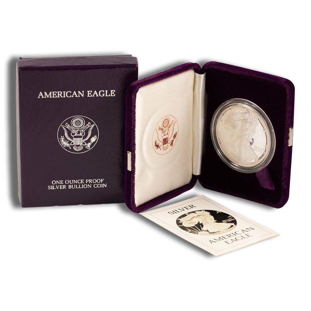 1989-S Proof Silver Eagle with Box & COA