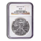 2000 Silver Eagle NGC MS69