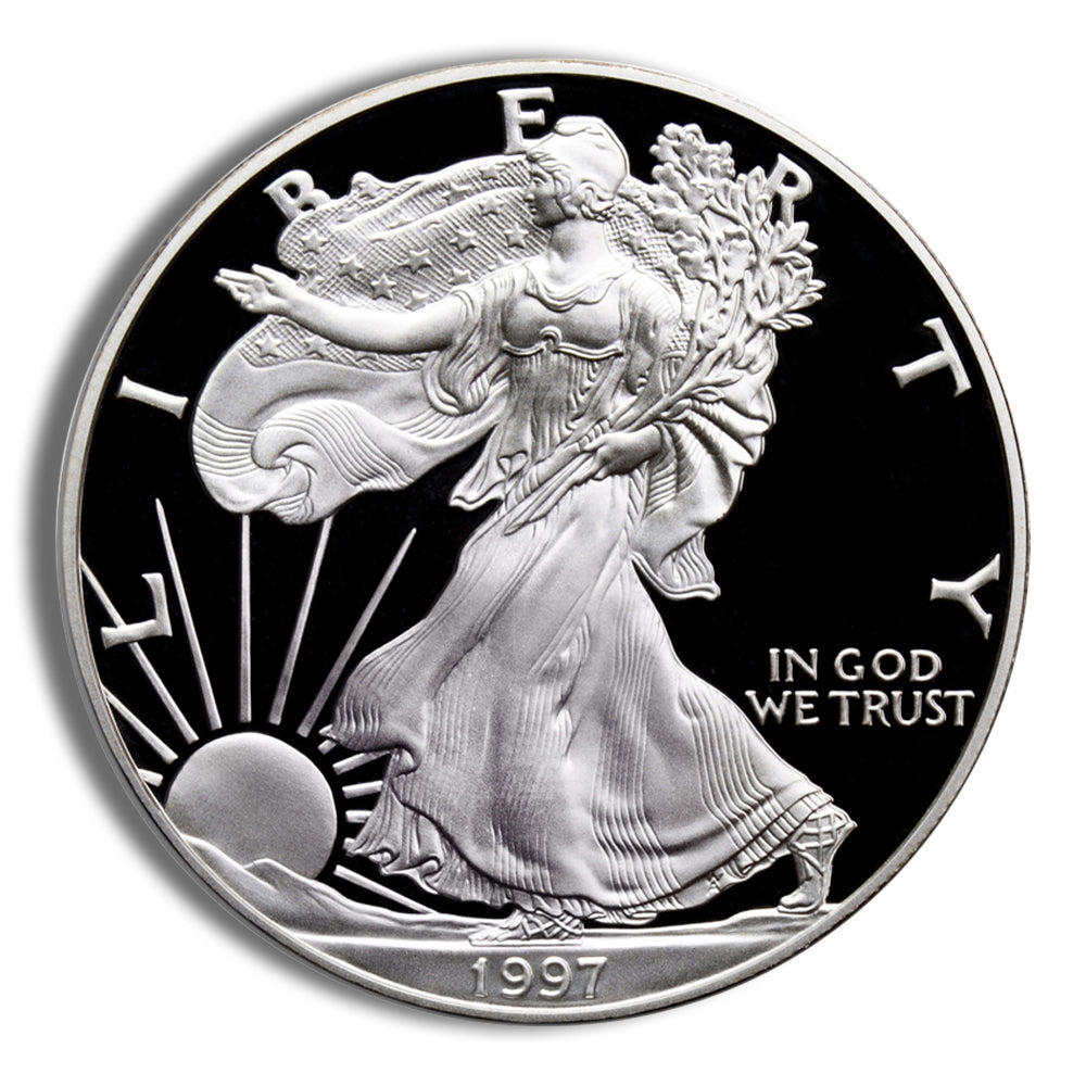 1997-P Proof Silver Eagle with Box & COA