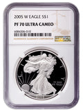 2005-W Proof Silver Eagle NGC PF70