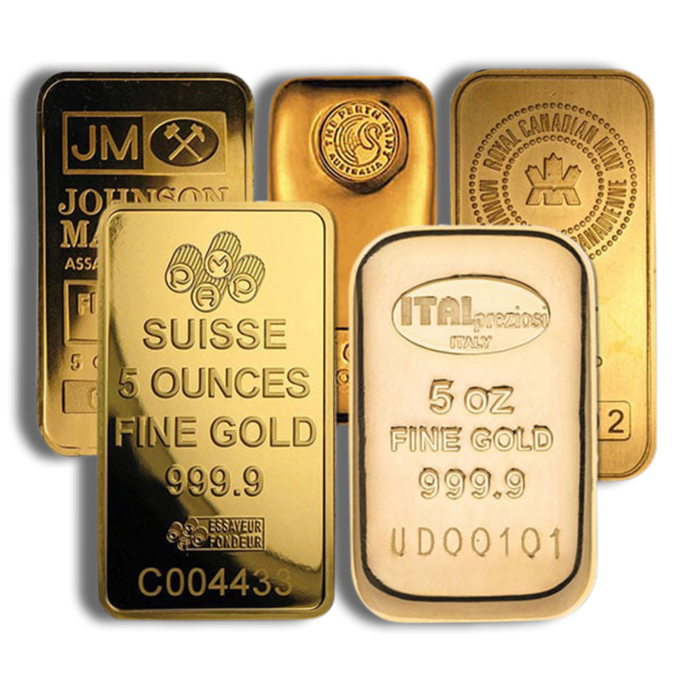 5 oz Gold Bar - Brand Varies.9999