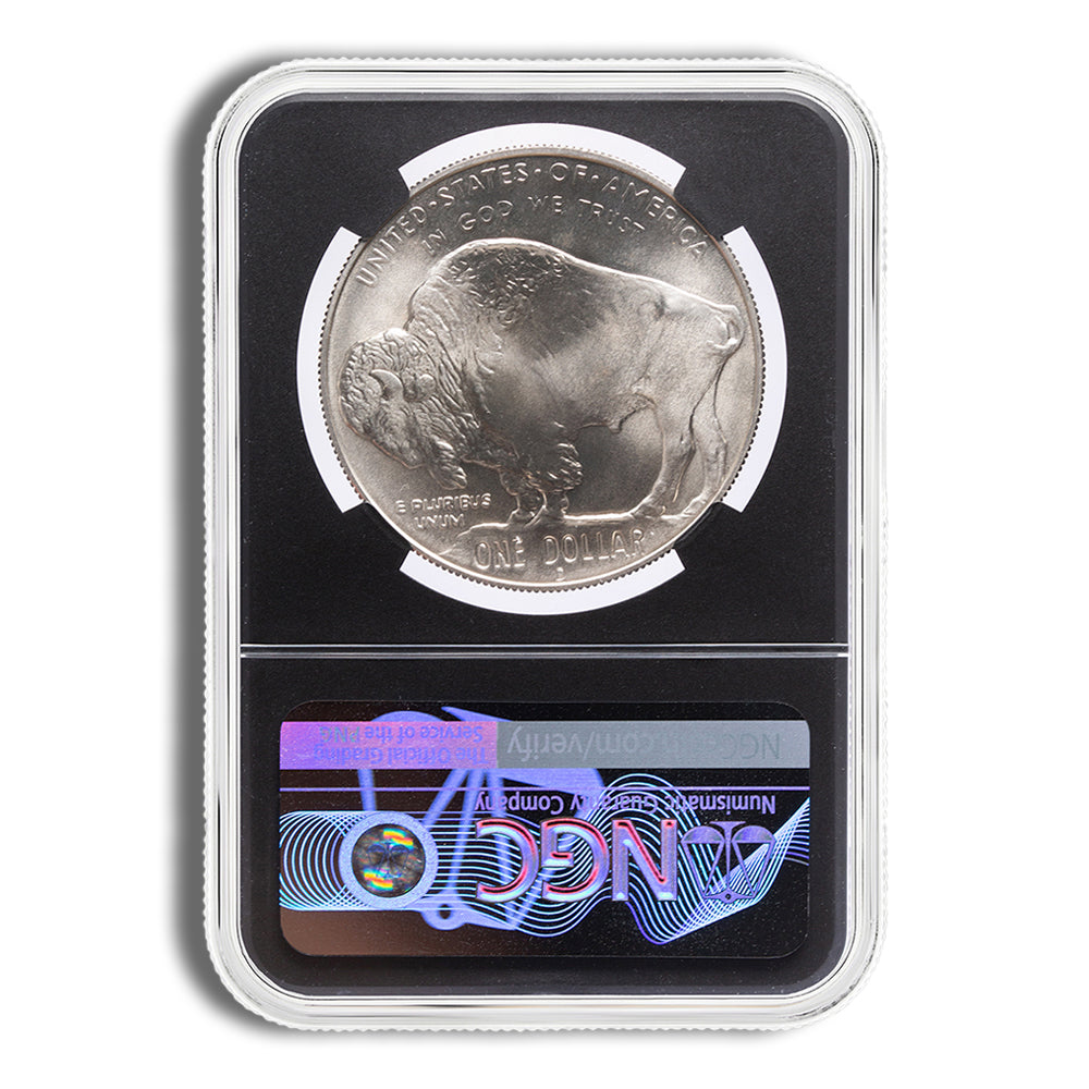 2001-D $1 Silver Buffalo Commem - NGC MS69 (Black Core)