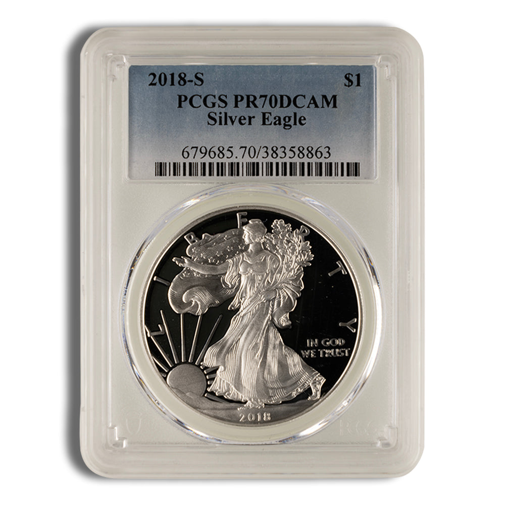 2018-S Proof Silver Eagle PCGS PR70