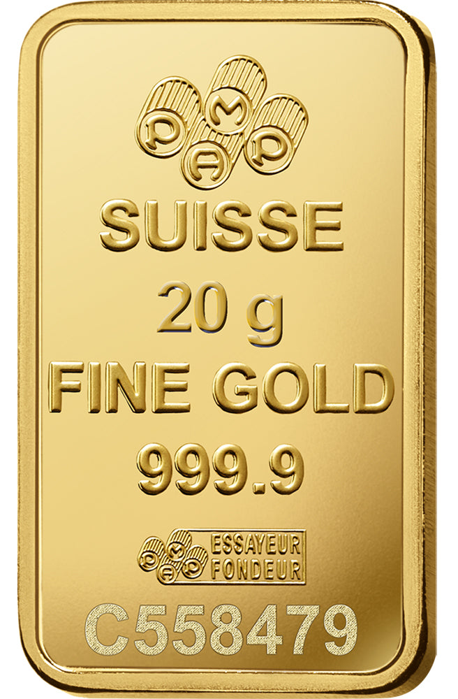 20 gram Gold Bar - PAMP Fortuna (Carded)