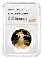 1987-W 1 oz Proof Gold Eagle $50 NGC PF70