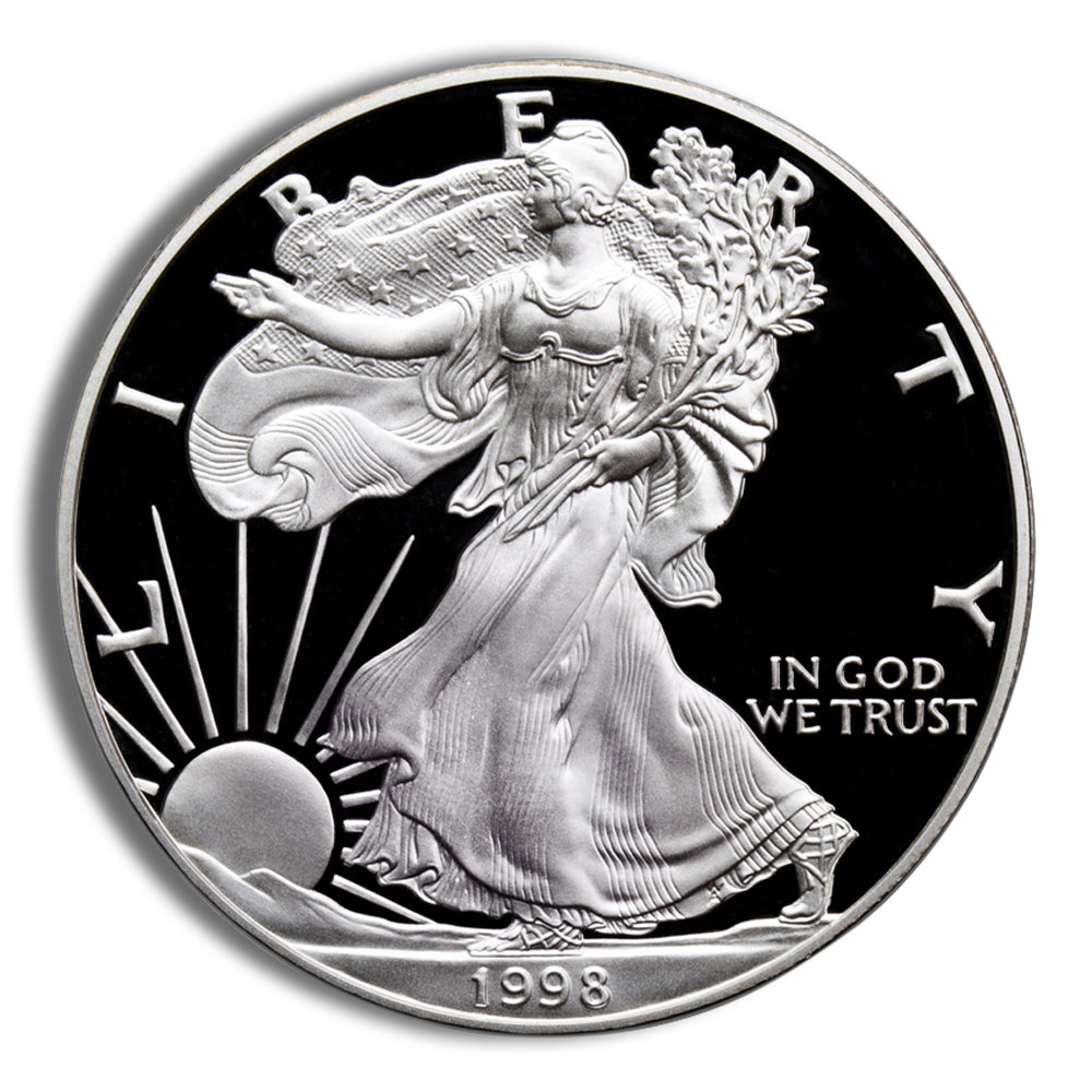 1998-P Proof Silver Eagle with Box & COA