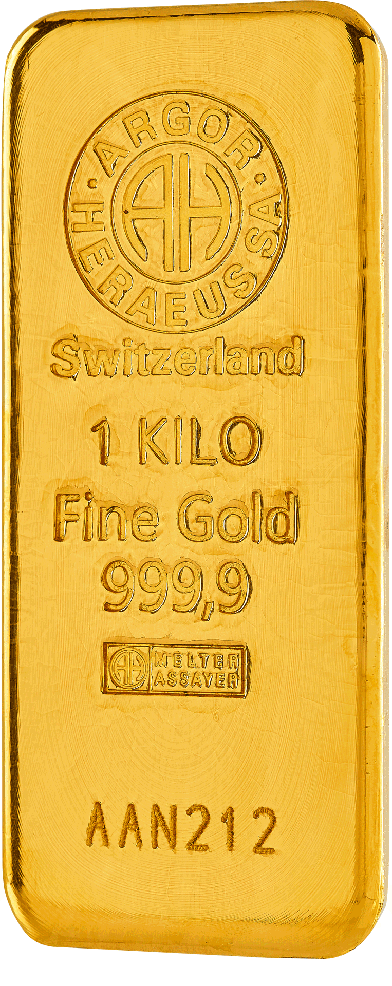 1 kilo Gold Bar - Argor-Heraeus (Cast)