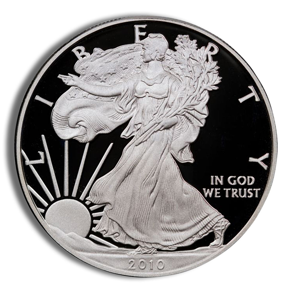 2010-W Proof Silver Eagle with Box & COA