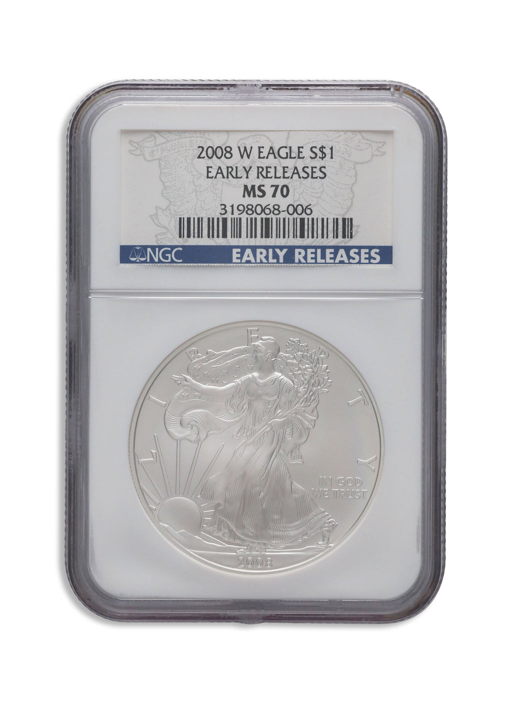2008-W Burnished Silver Eagle NGC MS70 ER
