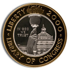 2000-W $10 Library of Congress Bimetallic Coin - Proof (Box/COA)