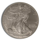 2007-W Burnished Silver Eagle with Box & COA