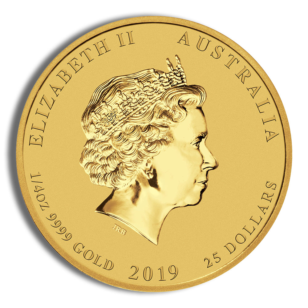 2019 1/4 oz Australia Gold Lunar Pig BU - Series II